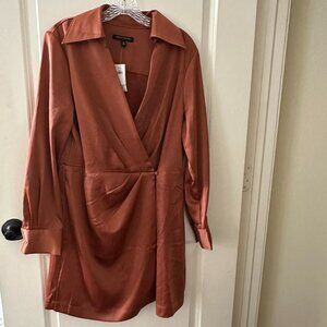 Banana Republic Satin Wrap-Style Dress | New With Tags | Size 12